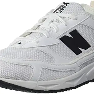new balance Men's X-Racer White/Black Running Shoe-9 Kids UK (MSXRCLI)