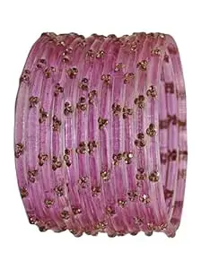 Ranika Traditional Glass Bangles Set for Women & Girls | Designer Stone Studded Bangles | Bangles for Daily & Festive Use