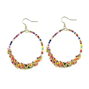 Shashwani's Women's Multicolour Alloy Designer Hanging Beads Earrings, with PID26974.