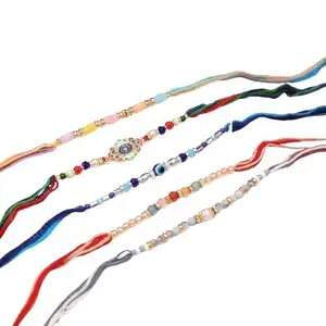 JAGMOOLYA PRODUCTS Handicraft Designer Rakhi for Sweet & Lovely Brother, Beads Rakhi Stylish Thread Bracelet Raksha Bandhan(GR-099) (10)