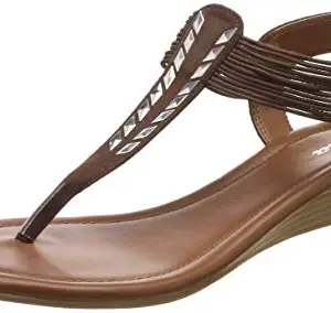 BATA Womens Glow Sandal Brown Slipper - 7 UK (6714106)