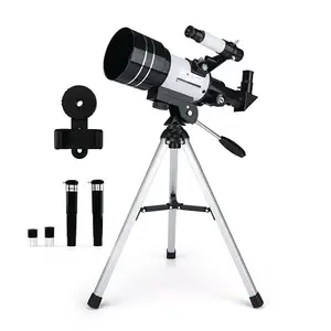 Cezo Telescope for Adults & Kids, 70mm Aperture Astronomical Refractor Telescopes for Astronomy Beginners (15X-150X), 300mm Portable Telescope with an Phone Holder