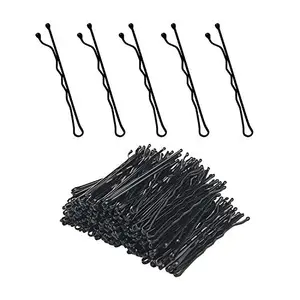 MYYNTI Bobby Hair Pins for Women & Girls, Metal Hair Stylish Bob Hairpins for Hairstyling Salon Tool for Women, Hair Styling Accessories Clips (Black) (50)
