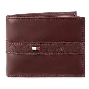 Tommy Hilfiger Men's Ranger Leather Passcase Wallet, Brown