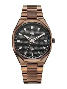 Fastrack Vyb Nimbus with Quartz Analog Black Dial Brown Zinc Alloy Strap Watch for Men - FV30043QM01W