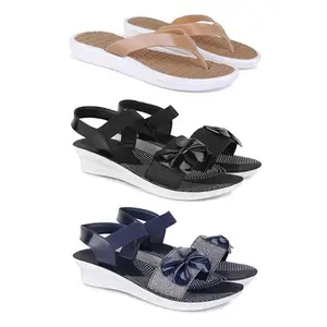 Women's Comfortable Sandal,Casual Lightweight Sandal for Everyday Wear | TBS-(3-COMBO)-1860-1969-1972-8-EURO-39