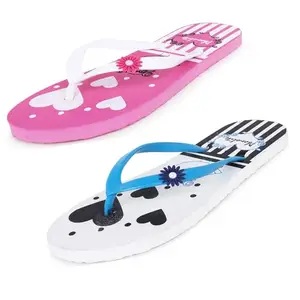Women Slipper Lightweight Flipflops for Indoor & Outdoor Casual & Comfortable Water Resistant For Everyday Use Girls Slipper (Pack Of 2)