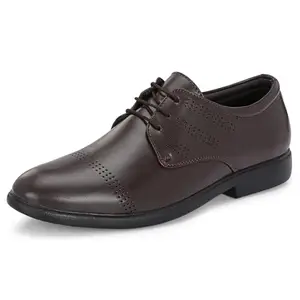 Centrino Formal Shoe for Men | Soft Cushioned Insole for All-Day Comfort | Stylish & Elegant Design | Perfect for Office, Business Casual & Formal Attire 7662-2_Brown_9