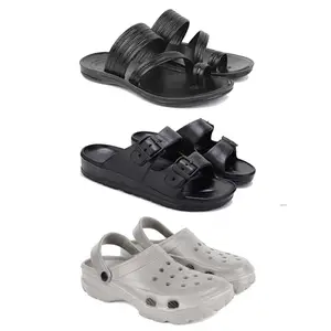 DRACKFOOT Men's Sandals | Lightweight Wear| Stylish & Easy to Wear For Men'S GR-SAN-(COMBO-3)-3152-3115-3124-10