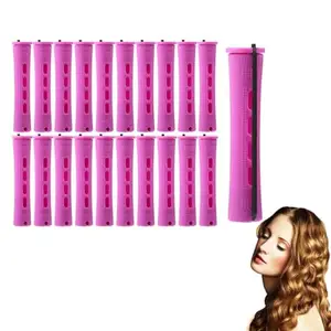 SIYAA 12Pcs Hair Rollers Hair Perm Rods Set Hair Rollers Plastic Cold Wave Rods Perming Rods Curlers Hairdressing Styling Tool for Women Hair DIY Hairdressing Tools (Purple)