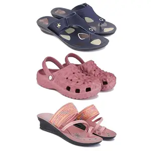 Trendy Open-Toe Sandals for Women – Soft Padded Footbed, Summer Wear | (COMBO-3)-1973-O24-1950-5-EURO-36