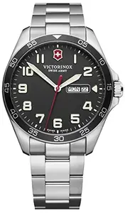 Victorinox Field Watch Mens Analogue Quartz Watch with Stainless Steel Bracelet V241849, bracelet