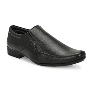 Centrino Slip-On Men's Formal Shoe | Stylish with Soft Cushioned Insole | Sleek Slip-On Design for Formal Look | Durable with Anti-Skid Sole | Ideal for Office Wear 9287-1 Black