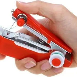 Mini Manual Stapler Style Hand Sewing Machine Craft, Clothes Stitch Handheld Cordless, Travel Use Convenience Cordless