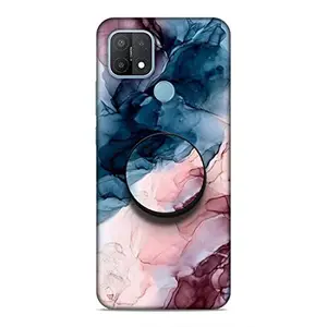 Screaming Ranngers Designer Printed Hard Matt Finish Mobile Case Back Cover with Mobile Holder for Oppo A15 / A15S (Pattern/Multicolours/Marble)