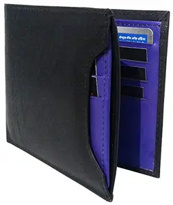 Vihaan Men Purple Pure Leather Wallet 11 Card Slot 2 Note Compartment