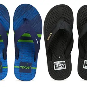 Axter Axter Comfortable Multicolor Pack of 2 Slippers & Flip-Flop for Men 6 UK (Combo-(2A)-1739-1746)