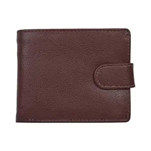 Leatherman Fashion LMN Genuine Leather Brown Color Unisex Wallet(5 Slots)