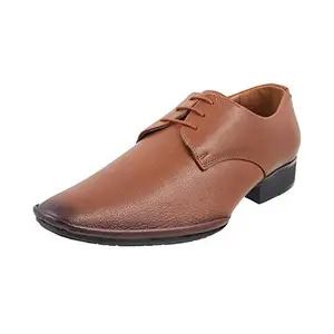 Mochi Men Tan Leather Formal Shoes-7 UK (41 EU) (19-4625)