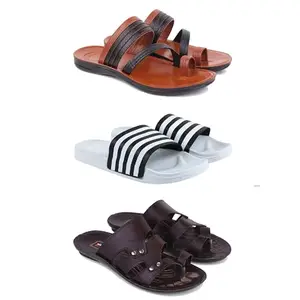 Men's Sandals | Lightweight Wear| Stylish & Easy to Wear For Men's PCV-SAN-(3-COMBO)-3151-3026-3125-10