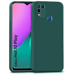 Generic Cocklet Back Cover Infinix Hot 10 Play Scratch Proof | Flexible | Matte Finish | Soft Silicone Mobile Cover Infinix Hot 10 Play (Green)