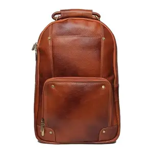 Red Cherry Genuine Leather Shoulder Bags for Men | Multipurpose Business Bag | Laptop Backpack | MacBook Handbags with Shoulder Straps |18 inch