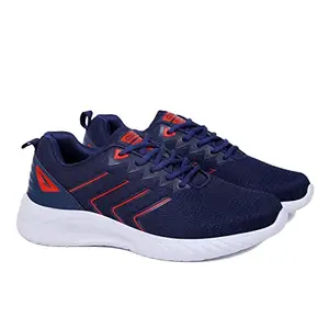 ASIAN Men's Plasma-05 Sports Running Shoes for Men I Sport Shoes for Boys with Eva Sole for Extra Jump I Casual Shoes for Men's & Boy's Navy,Red