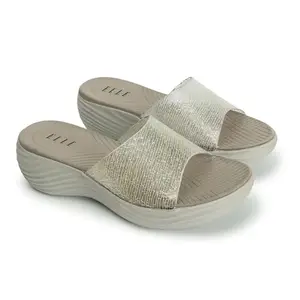Elle Women's Comfortable and Stylish Sandal for Party Office UseI Daily Use,EL-ST-Wn-42 Grey Wedge 4 Kids UK