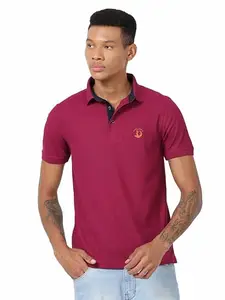 STELLERS Men's Golf Polo T-Shirt Wrinkle Free Quick Dry Soft and Feather Touch Feel Regular Fit Magenta XX Large