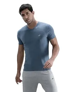 CROCODILE Men Solid Sport Fit T Shirt | Round Neck | Short Sleeve | Regular Length | Basic Casual Pull On Topwear