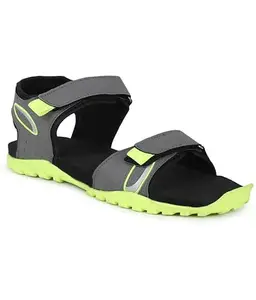 UrbanMark Men Comfortable Athletic Outdoor Floater Sandals-Gray_8905723044596