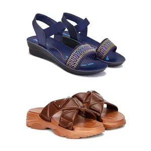 Women's Comfortable Sandal,Casual Lightweight Sandal for Everyday Wear | (Combo 2)-1935-1890-8-EURO-39