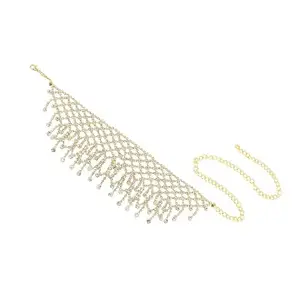 SOHI Women Necklace For Casual Wear| Silver Color | Alloy Material | Artificial Stone | Lobster Clasp Closure | Chic, Modern, And Fashionable Western Jewellery For Girls (3366)