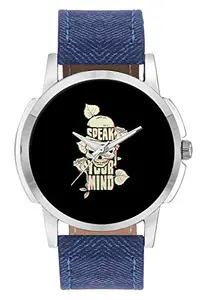 BIGOWL Wrist Watch for Men - Speak Your Mind - Analog Men's and Boy's Unique Quartz Leather Band Round Designer dial Watch
