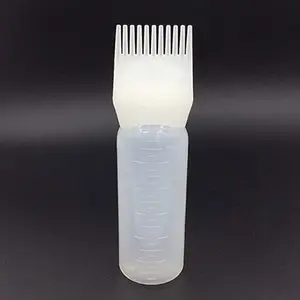 TINY DEAL Hair Oil Bottle, Oil Comb 120ML Hair Tools Hair Dye Applicator Brush Bottles Styling Tool Hair Coloring PACK OF 1