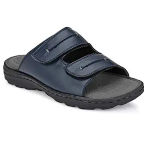 SOFTIO SFT135 Men's BLUE Synthetic Leather Outdoor | Lightweight | Stylish | Trendy Sandal Roman Sandal