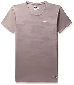 Charged Active-001 Camo Jacquard Round Neck Sports T-Shirt Light-Grey Size XL