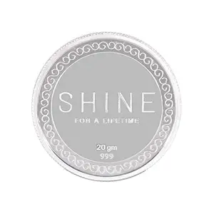 SHINE FOR A LIFETIME 20 Grams 'Laxmi", Purity Certified By BIS HALLMARK Center, Precious Shiny 999 Silver LUCKY coin