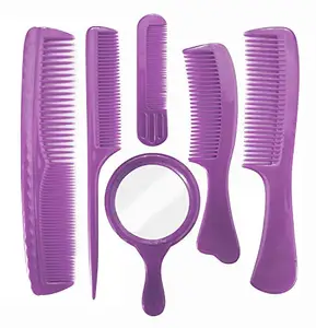Confidence 5 diffrents combs with 1 mirror for kids unisex 6pcs pack of 1