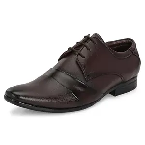 Centrino Formal Shoe for Men | Cushioned Insole | Stylish Lace-Up | Perfect for Boys & Men | Office Wear & Formal Dress 9716-2 Brown