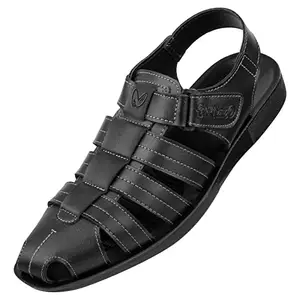 Walkaroo Gents Black Sandal (WG5749) 10 UK
