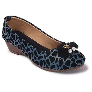 FASHIMO Latest Collection Laser Cut Design Fashion Ballet Flats Bellies for Women & Girl's 230-blue-41