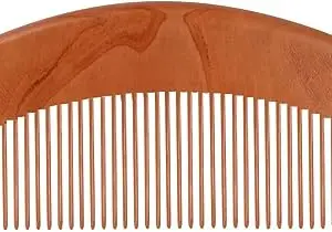 Neem Wooden Hair Comb Fine Tooth Wood Comb for Men & Women Natural Bamboo Detangler Hairstyling Comb Wet & Dry Hair, = (Pack of 2)