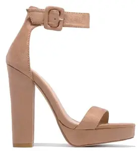 UUNDA Fashion Women's SL-Cutesy Block High Heeled Sandals (brown, 5)