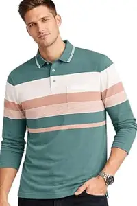 SANE ORIGINALS Full Sleeves Textured Polo Tshirt for Men with Pocket || Long Sleeves Collar and Pocket T-Shirt for Men
