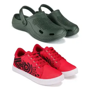 BERSACHE Lightweight Stylish Clog Sole for Men-6068+3202 Multicolor