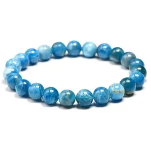 Natural Apatite Stone Bracelet 8MM For Weight Loss Crystal Grounding Meditation Healing Beaded Spiritual Protection Bracelet-Inspirational Balance Calming Bracelet