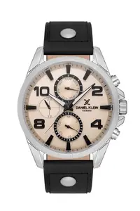 DANIEL KLEIN Leather Beige Dial Exclusive Men's Analogue Watch - DK.1.13640-1
