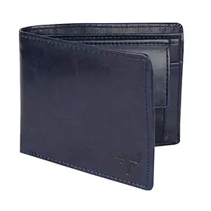 ACCEZORY Blue Mens Leather Wallet for Men || Leather Wallet for Men || Slim Bifold Wallets || Men's Wallet || Wallet Gift for Brother, Father, Etc (Pack of 1)