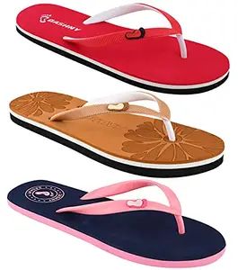 Dashny Combo Pack Of 3 Multicolor Comfortable Casual Slippers & Flip Flops For Women's (Combo-(3)-239-280-243)